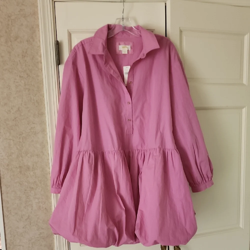 NWT.Maeve Vibrant Pink Dress Siz L.Pit To Pit 24".lenght 39" - Picture 3 of 6